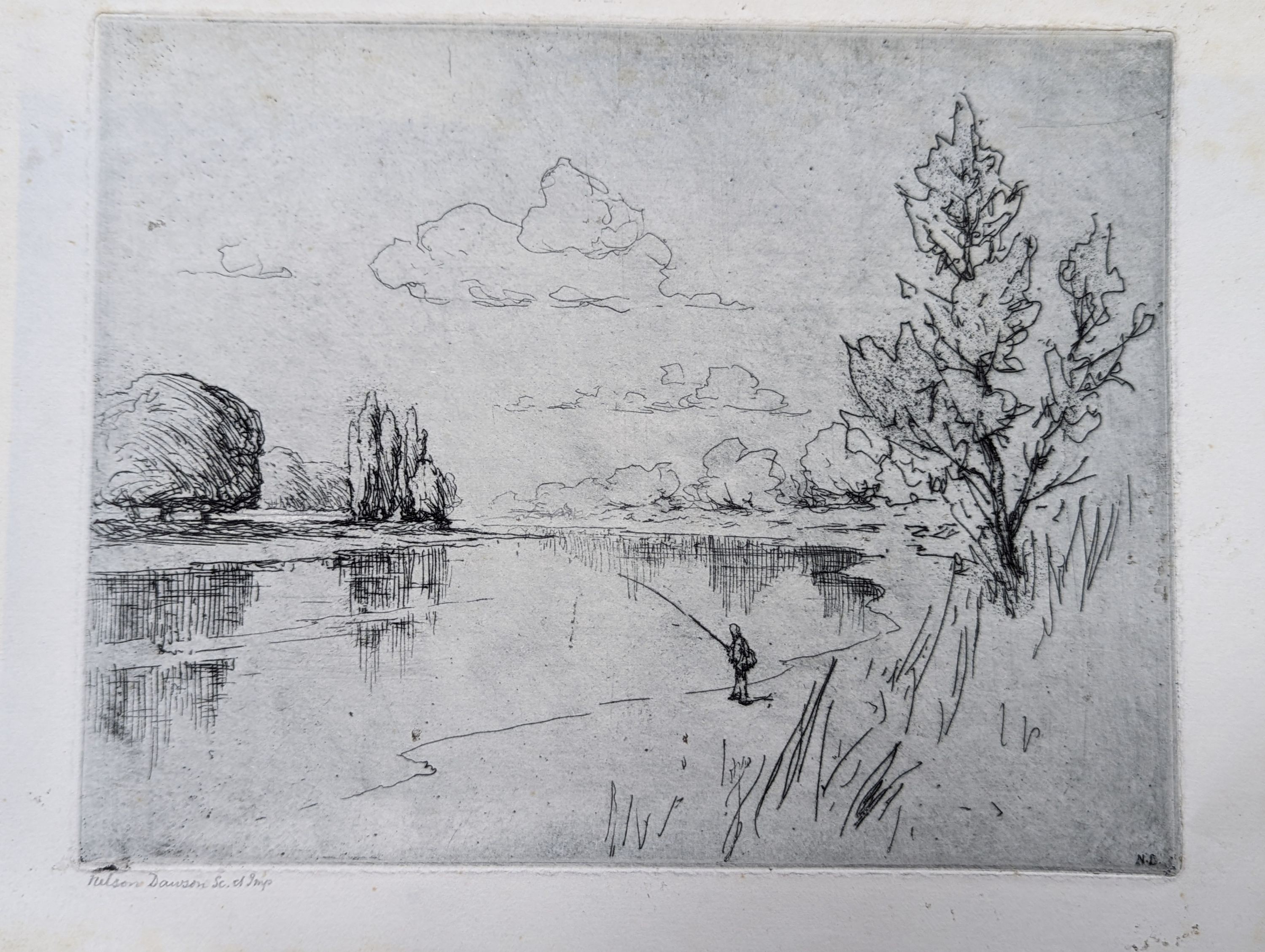 Nelson Dawson (1859-1941) eight unframed etchings